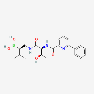 [(2R)-1-[[(2S,3R)-3-hydroxy-2-[(6-phenylpyridine-2-carbonyl)amino]butanoyl]amino]-3-methylbutan-2-yl]boronic acid