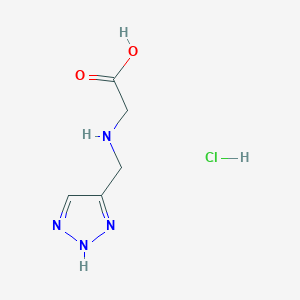molecular formula C5H9ClN4O2 B1480453 ((1H-1,2,3-triazol-4-yl)methyl)glycine hydrochloride CAS No. 2097995-88-3