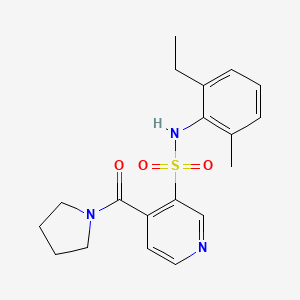 N-(2-ethyl-6-methylphenyl)-4-(pyrrolidine-1-carbonyl)pyridine-3-sulfonamide