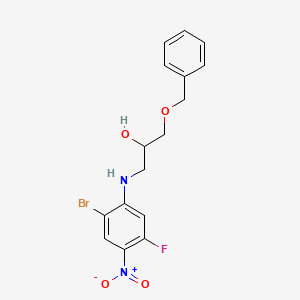 1-(Benzyloxy)-3-((2-bromo-5-fluoro-4-nitrophenyl)amino)propan-2-ol