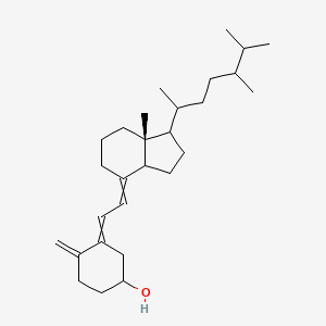 molecular formula C28H46O B14804564 3-[2-[(7aR)-1-(5,6-dimethylheptan-2-yl)-7a-methyl-2,3,3a,5,6,7-hexahydro-1H-inden-4-ylidene]ethylidene]-4-methylidenecyclohexan-1-ol 