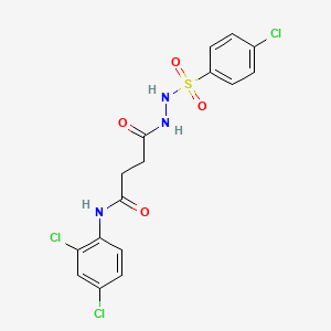 4-{2-[(4-chlorophenyl)sulfonyl]hydrazinyl}-N-(2,4-dichlorophenyl)-4-oxobutanamide