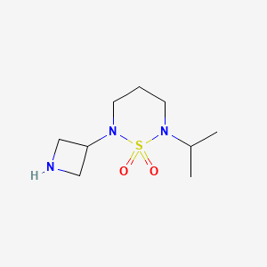 molecular formula C9H19N3O2S B1480461 2-(Azetidin-3-yl)-6-isopropyl-1,2,6-thiadiazinane 1,1-dioxide CAS No. 2090951-75-8