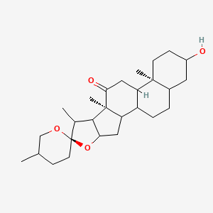 molecular formula C27H42O4 B14804632 (6R,9S,13S)-16-hydroxy-5',7,9,13-tetramethylspiro[5-oxapentacyclo[10.8.0.02,9.04,8.013,18]icosane-6,2'-oxane]-10-one 