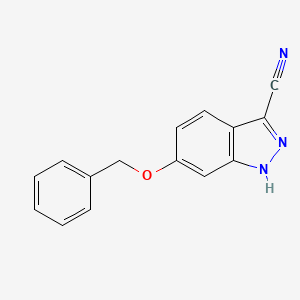 molecular formula C15H11N3O B14804644 6-Benzyloxy-1H-indazole-3-carbonitrile CAS No. 886369-60-4