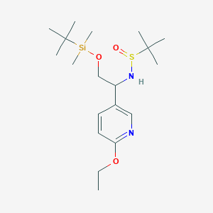 N-[2-[tert-butyl(dimethyl)silyl]oxy-1-(6-ethoxypyridin-3-yl)ethyl]-2-methylpropane-2-sulfinamide