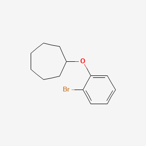 molecular formula C13H17BrO B14804661 Cycloheptane, (2-bromophenoxy)- 