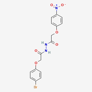 molecular formula C16H14BrN3O6 B14804681 2-(4-bromophenoxy)-N'-[(4-nitrophenoxy)acetyl]acetohydrazide 