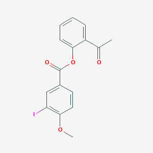 molecular formula C16H13IO4 B14804696 2-Acetylphenyl 3-iodo-4-methoxybenzoate 