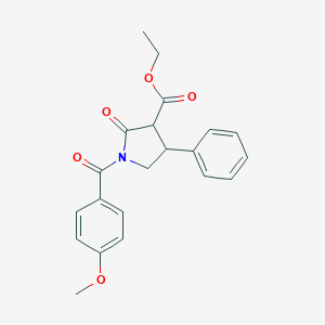 B148047 Ethyl 1-(4-methoxybenzoyl)-2-oxo-4-phenyl-3-pyrrolidinecarboxylate CAS No. 137427-81-7