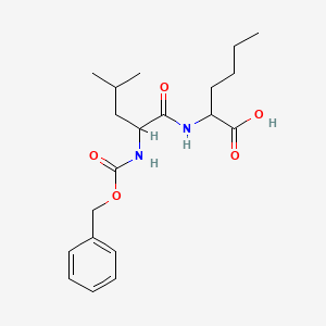 2-[[4-Methyl-2-(phenylmethoxycarbonylamino)pentanoyl]amino]hexanoic acid