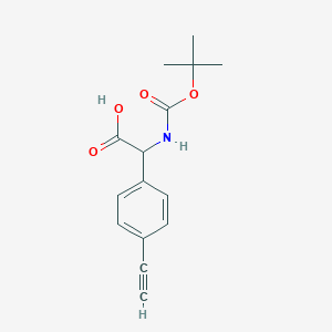 2-((Tert-butoxycarbonyl)amino)-2-(4-ethynylphenyl)acetic acid