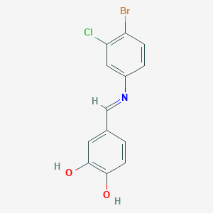 Benzene-1,2-diol, 4-(4-bromo-3-chlorophenyliminomethyl)-