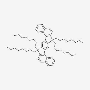 molecular formula C60H82 B14804772 7,7,15,15-Tetraoctyl-7,15-dihydrobenzo[g]benzo[6,7]indeno[1,2-b]fluorene 