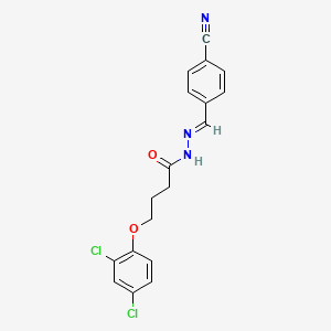 N'-[(E)-(4-cyanophenyl)methylidene]-4-(2,4-dichlorophenoxy)butanehydrazide