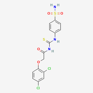 2-(2,4-dichlorophenoxy)-N-[(4-sulfamoylphenyl)carbamothioyl]acetamide