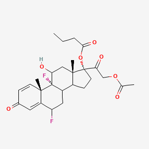 [(9R,10S,13S,17R)-17-(2-acetyloxyacetyl)-6,9-difluoro-11-hydroxy-10,13-dimethyl-3-oxo-6,7,8,11,12,14,15,16-octahydrocyclopenta[a]phenanthren-17-yl] butanoate