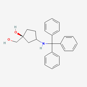 (1S)-1-(hydroxymethyl)-3-(tritylamino)cyclopentan-1-ol