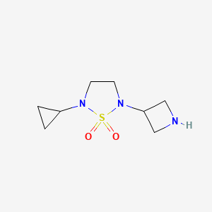 molecular formula C8H15N3O2S B1480481 2-(Azetidin-3-yl)-5-cyclopropyl-1,2,5-thiadiazolidine 1,1-dioxide CAS No. 2097952-86-6