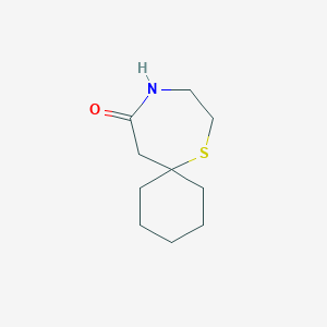 molecular formula C10H17NOS B14804823 7-Thia-10-azaspiro[5.6]dodecan-11-one 