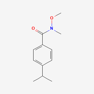 molecular formula C12H17NO2 B14804857 4-isopropyl-N-methoxy-N-methylbenzamide 