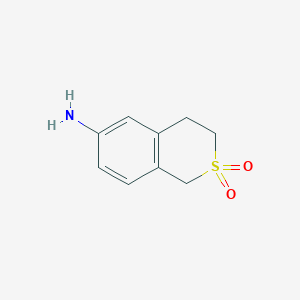 molecular formula C9H11NO2S B1480486 6-氨基异硫代色满 2,2-二氧化物 CAS No. 1934949-38-8