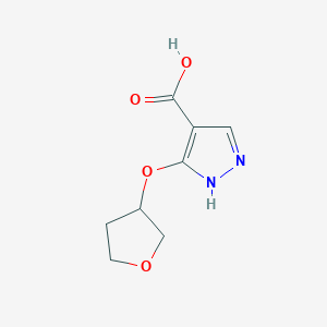 molecular formula C8H10N2O4 B1480489 3-((四氢呋喃-3-基)氧基)-1H-吡唑-4-甲酸 CAS No. 2090414-04-1