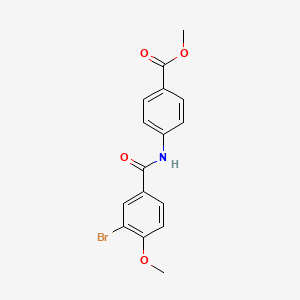 molecular formula C16H14BrNO4 B14804898 Methyl 4-{[(3-bromo-4-methoxyphenyl)carbonyl]amino}benzoate 