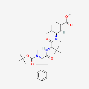 ethyl (E,4S)-4-[[(2S)-3,3-dimethyl-2-[[(2S)-3-methyl-2-[methyl-[(2-methylpropan-2-yl)oxycarbonyl]amino]-3-phenylbutanoyl]amino]butanoyl]-methylamino]-2,5-dimethylhex-2-enoate