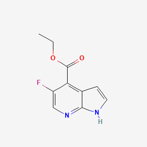 molecular formula C10H9FN2O2 B14804912 Ethyl 5-fluoro-1H-pyrrolo[2,3-b]pyridine-4-carboxylate 