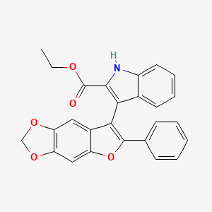 ethyl 3-(6-phenyl-[1,3]dioxolo[4,5-f]benzofuran-7-yl)-1H-indole-2-carboxylate