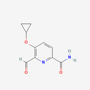 5-Cyclopropoxy-6-formylpicolinamide