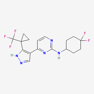 N-(4,4-difluorocyclohexyl)-4-{3-[1-(trifluoromethyl)cyclopropyl]-1H-pyrazol-4-yl}pyrimidin-2-amine