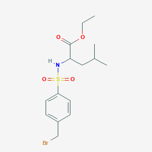 Ethyl 2-[[4-(bromomethyl)phenyl]sulfonylamino]-4-methylpentanoate