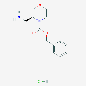 benzyl (3S)-3-(aminomethyl)morpholine-4-carboxylate;hydrochloride