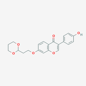 molecular formula C21H20O6 B014805 7-[2-(1,3-二氧六环-2-基)乙氧基]-3-(4-羟基苯基)色满-4-酮 CAS No. 250252-71-2