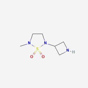 molecular formula C6H13N3O2S B1480500 2-(Azetidin-3-yl)-5-methyl-1,2,5-thiadiazolidine 1,1-dioxide CAS No. 2098063-03-5