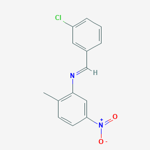 N-[(E)-(3-chlorophenyl)methylidene]-2-methyl-5-nitroaniline