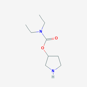 molecular formula C9H18N2O2 B14805034 Pyrrolidin-3-yl diethylcarbamate 