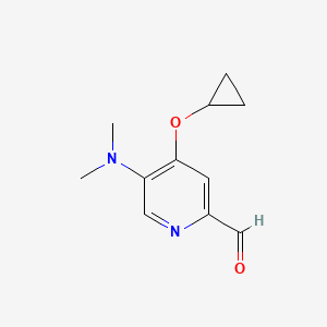 4-Cyclopropoxy-5-(dimethylamino)picolinaldehyde