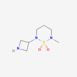 molecular formula C7H15N3O2S B1480508 2-(氮杂环丙基)-6-甲基-1,2,6-噻二嗪烷 1,1-二氧化物 CAS No. 2098063-18-2