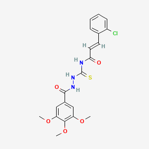 (2E)-3-(2-chlorophenyl)-N-({2-[(3,4,5-trimethoxyphenyl)carbonyl]hydrazinyl}carbonothioyl)prop-2-enamide