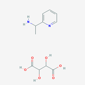 2,3-Dihydroxybutanedioic acid;1-pyridin-2-ylethanamine