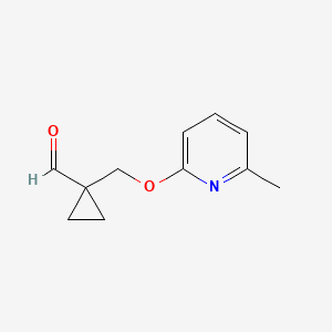 molecular formula C11H13NO2 B1480509 1-(((6-Methylpyridin-2-yl)oxy)methyl)cyclopropane-1-carbaldehyde CAS No. 2097963-09-0