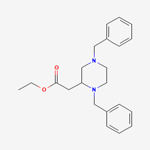 Ethyl 2-(1,4-dibenzylpiperazin-2-yl)acetate