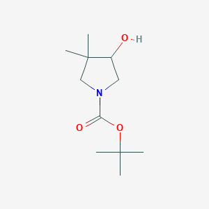 molecular formula C11H21NO3 B1480512 Tert-butyl 4-hydroxy-3,3-dimethylpyrrolidine-1-carboxylate CAS No. 1874664-83-1