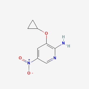 molecular formula C8H9N3O3 B14805177 3-Cyclopropoxy-5-nitropyridin-2-amine CAS No. 1243381-29-4