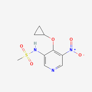 molecular formula C9H11N3O5S B14805183 N-(4-Cyclopropoxy-5-nitropyridin-3-YL)methanesulfonamide 