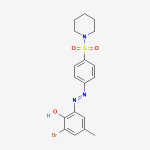 2-bromo-4-methyl-6-{(E)-[4-(piperidin-1-ylsulfonyl)phenyl]diazenyl}phenol