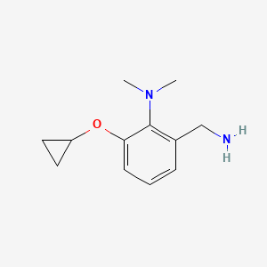 molecular formula C12H18N2O B14805220 2-(Aminomethyl)-6-cyclopropoxy-N,N-dimethylaniline 